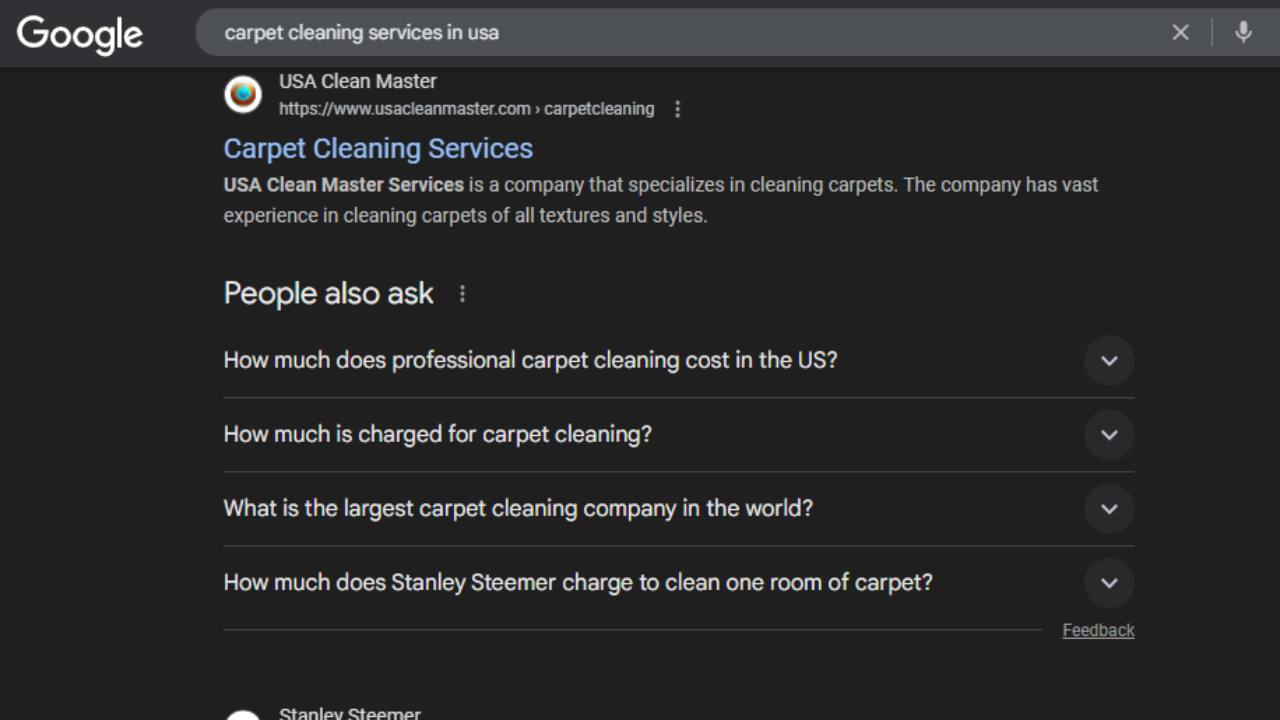 Carpet Cleaning SEO Services